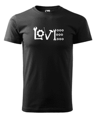 Fenomeno Pánské tričko Love(automechanik) - černé Velikost: XL