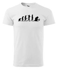 Fenomeno Pánské tričko Evoluce(svářeč) - bílé Velikost: L