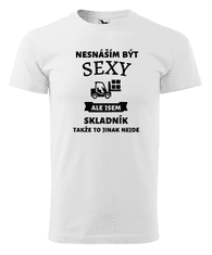Fenomeno Pánské tričko Sexy skladník - bílé Velikost: XL