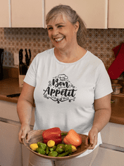 Fenomeno Dámské tričko Bon appetit - bílé Velikost: M