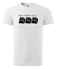 Fenomeno Pánské tričko Pokud všechno selže - bílé Velikost: XL