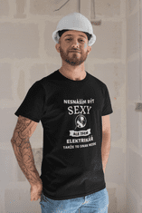 Fenomeno Pánské tričko Sexy elektrikář - černé Velikost: 3XL