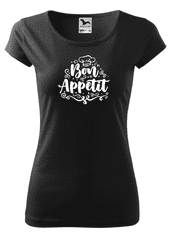 Fenomeno Dámské tričko Bon appetit - černé Velikost: XS