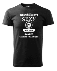 Fenomeno Pánské tričko Sexy svářeč - černé Velikost: 4XL