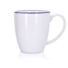 DUKA Krog Hrnek 400 Ml Bílý Tmavě Modrý Porcelán