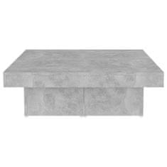 Greatstore Konferenční stolek betonově šedý 90 x 90 x 28 cm dřevotříska