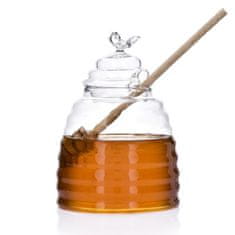 Honey 500 Ml Skleněná Nádoba Na Med Se Lžičkou