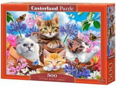 Castorland Puzzle Koťátka s květinami 500 dílků