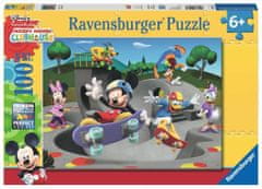 Ravensburger Puzzle Mickey & Minnie: Ve skate parku XXL 100 dílků