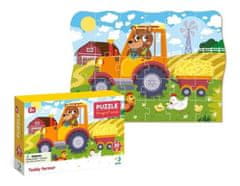 Dodo Toys Puzzle Doprava: Farmář Teddy 30 dílků