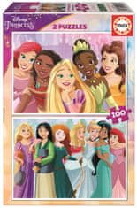 Educa Puzzle Disney princezny 2x100 dílků