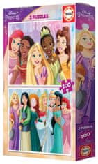 Educa Puzzle Disney princezny 2x100 dílků