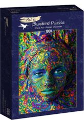 Blue Bird Puzzle Face Art: Portrét ženy 1000 dílků