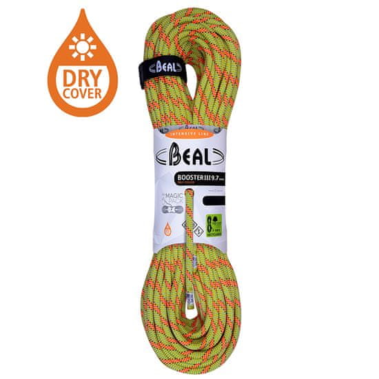 Beal Horolezecké lano Beal Booster III 9,7mm UNICORE DRY COVER anis|80m