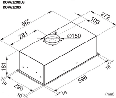 Kluge ODSAVAČ PLNĚ VESTAVNÝ KOV6120BLG + 4 roky záruka po registraci