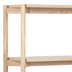 Design Scandinavia Regál Braidwood, 160 cm, bílý dub