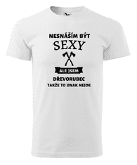 Fenomeno Pánské tričko Sexy dřevorubec - bílé Velikost: XL