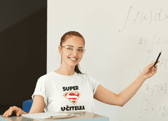 Fenomeno Dámské tričko Super učitelka - bílé Velikost: XS