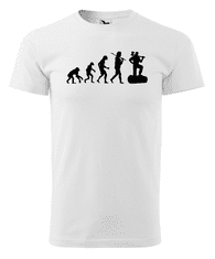 Fenomeno Pánské tričko Evoluce(dřevorubec) - bílé Velikost: 3XL