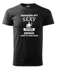 Pánské tričko Sexy zedník - černé Velikost: S
