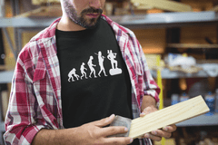 Fenomeno Pánské tričko Evoluce(dřevorubec) - černé Velikost: XL