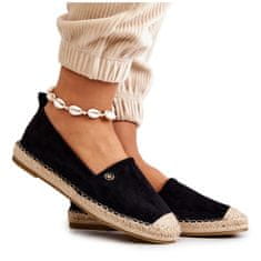 Dámské semišové espadrilky Black velikost 36