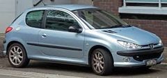 Plastové lemy blatníku Peugeot 206 1998 - 2012 3 dveřový hatchback, 4 dílná sada