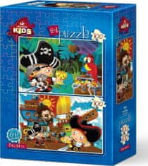 Art puzzle  Piráti 2x100 dílků