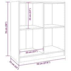 Greatstore Příborník černý 70 x 33 x 76 cm masivní borové dřevo