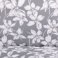 Homla Bavlněná ložní souprava RIVERSIA s květinami v šedé barvě 200x220 cm