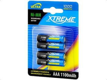 sapro Baterie R3 Ni-MH AAA 1100mAh dobíjecí, blistr 4ks