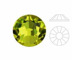 Izabaro 72ks crystal olivine green 228 hotfix ss34 round