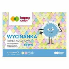 Happy Color Barevné papíry lesklé sada pastel (100g/m2, 10 listů) a4