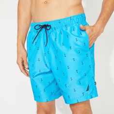 Nautica Plavky 8" ANCHOR PRINT QUICK-DRY SWIM modré M