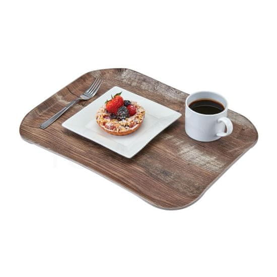 Cambro Wood podnos 35,5 × 45,7 cm, tmavý dub