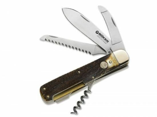 Böker Manufaktur 110649 Hunters Knife Quadro CPM lovecký multifunkční nůž 8,2 cm, paroh