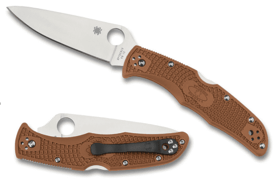 Spyderco C10FPBN Endura 4 Ground Brown kapesní nůž 9,6 cm, hnědá, FRN