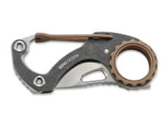 CRKT CR-9082 COMPANO Carabiner Silver kapesní nůž s karabinou 3,6 cm, stříbrná, bronzová