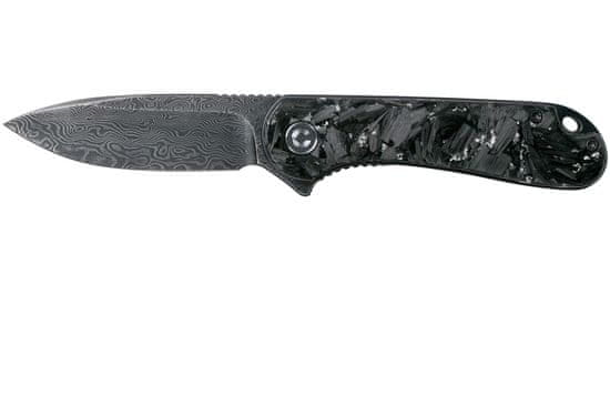 Civilight C907C-DS2 Elementum Damascus/CFSilvery kapesní nůž 7,5cm, damašek, uhlíkové vlákno, stříbro