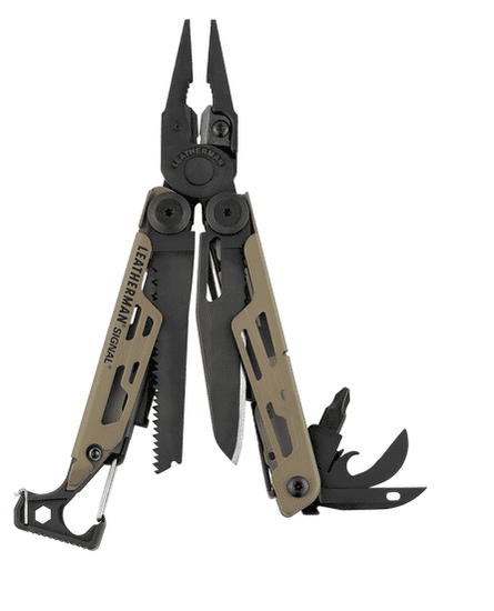 LEATHERMAN LTG832404 SIGNAL COYOTE TAN multifunkční nástroj 19 funkcí, hnědá