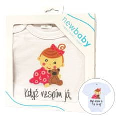 NEW BABY Body s potiskem New Baby Když nespím já, tak ani vy - dárkové balení 50