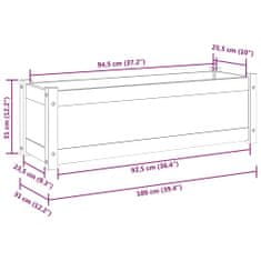 Greatstore Zahradní truhlík 100 x 31 x 31 cm masivní borovice