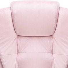 Vidaxl Kancelářská židle růžová samet