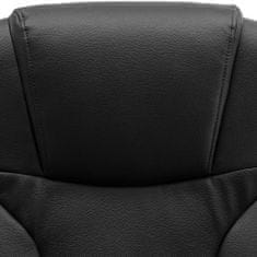 Vidaxl Masážní kancelářská židle černá pravá kůže