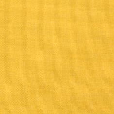 Greatstore Podnožka hořčicově žlutá 45 x 29,5 x 39 cm textil a umělá kůže