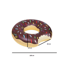 commshop Nafukovací kruh Donut - hnědý (120cm)