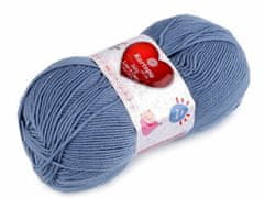 Kraftika 1ks (644) modrá jeans pletací příze baby love a care 100 g,