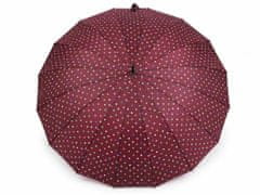 Kraftika 1ks vínová velký rodinný deštník s puntíky