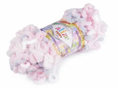 Kraftika 1ks (5864) růžová nejsv. pletací příze alize puffy color