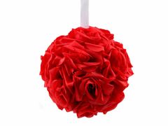 Kraftika 1ks červená květinová koule 15 cm
